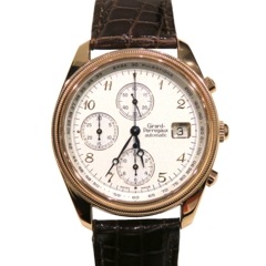 GIRARD-PERREGAUX（ジラール・ペルゴ) GP4900 クロノ 腕時計 4910 シルバー SS/レザー 中古品 M-013 銀座店