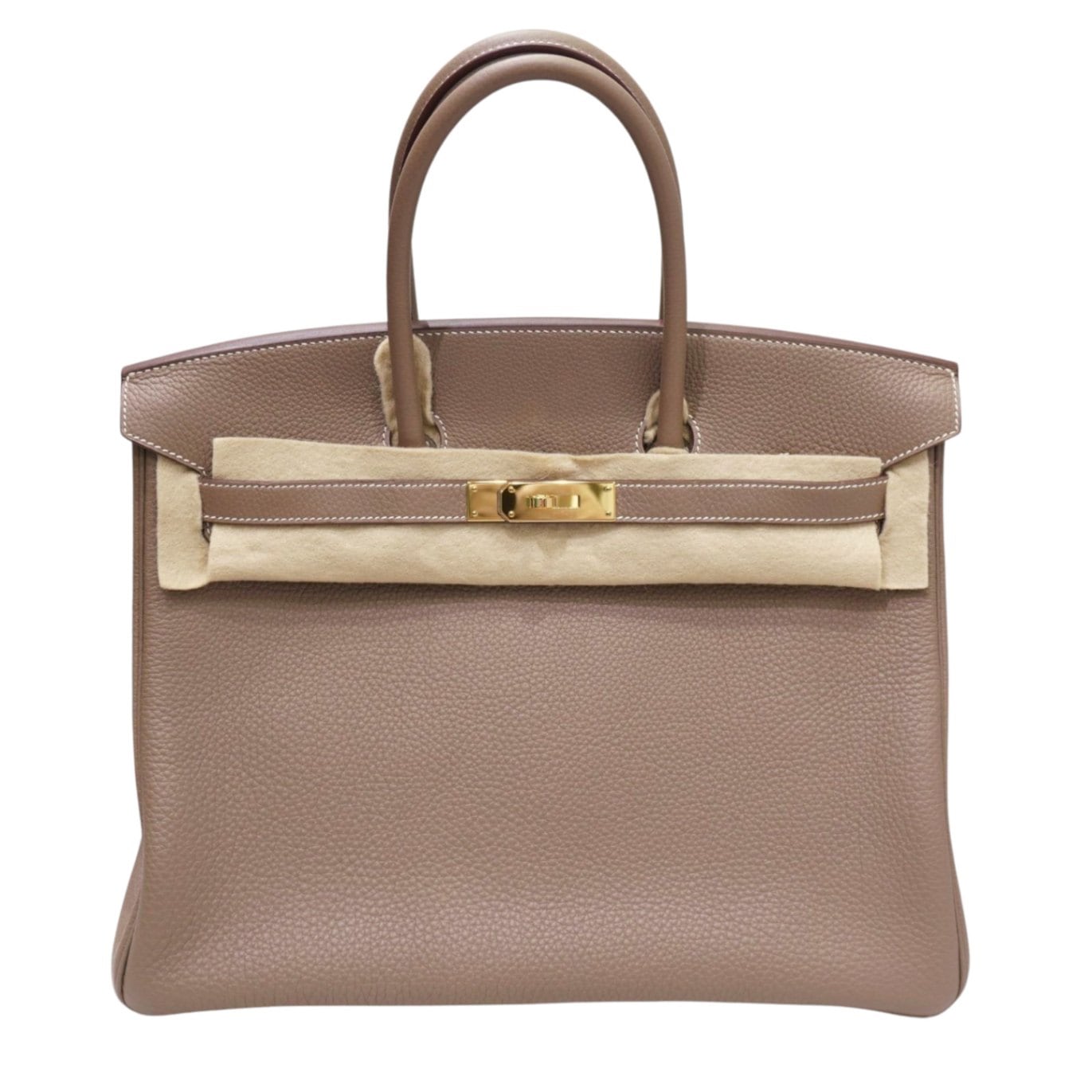 HERMES (エルメス) バーキン35 トートバッグ エトゥープ/G金具 トゴ Y 