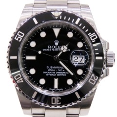 ROLEX (ロレックス) サブマリーナデイト 腕時計 116610LN ブラック SS オイスター 中古美品 O-071 銀座店