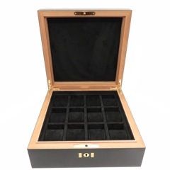 HERMES(エルメス)　12P時計ケース　ウッド　ブラック　箱付き　中古SA　上野店