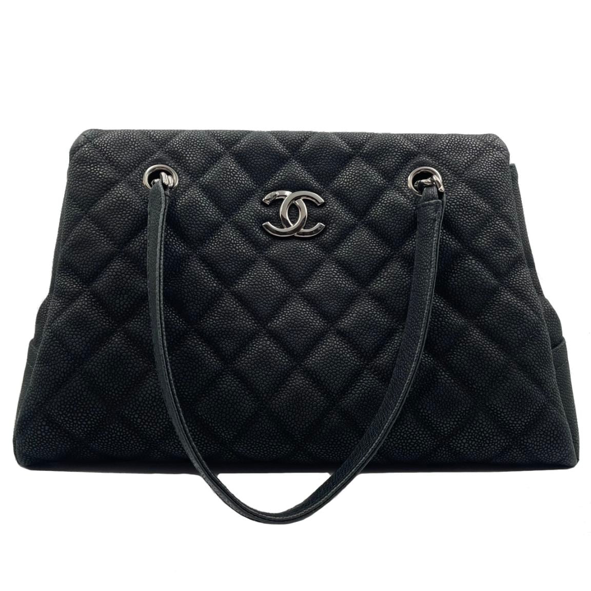 CHANEL(シャネル) チェーントートバッグ ソフトキャビアスキン