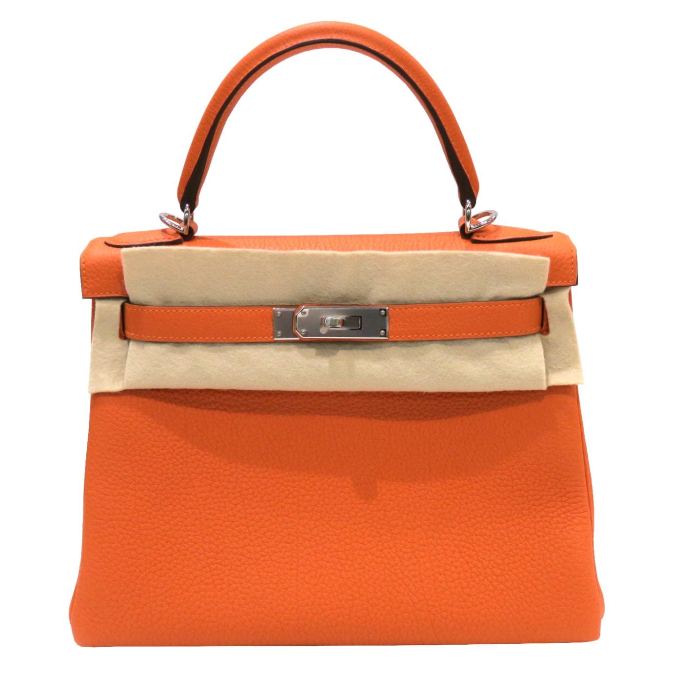 HERMES (エルメス) ケリー28 ショルダーバッグ ハンドバッグ オレンジ