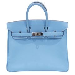HERMES (エルメス) バーキン25 キャンディ ハンドバッグ セレスト/ミコノス/シルバー金具 エプソン □Ｏ刻印 ランクA P165 銀座店
