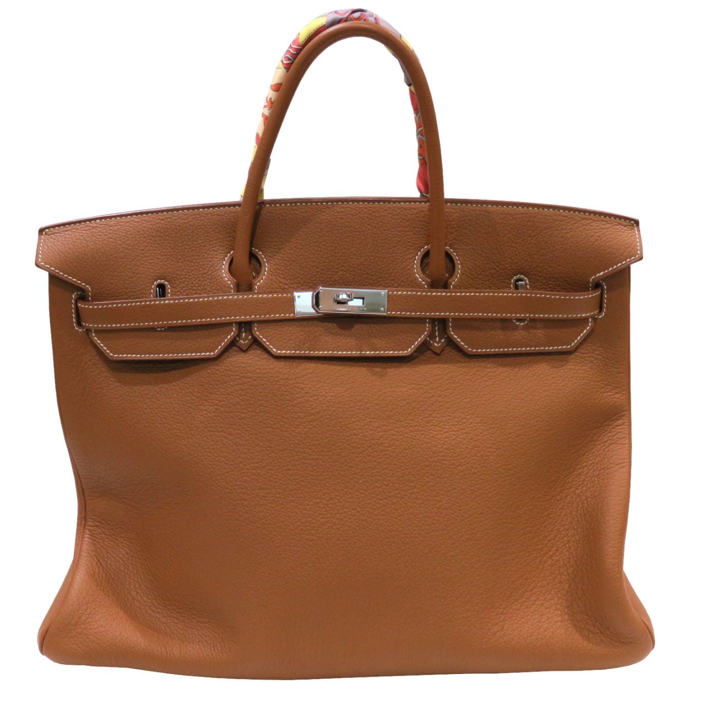 HERMES (エルメス) バーキン40 ハンドバッグ ゴールド(シルバー金具 