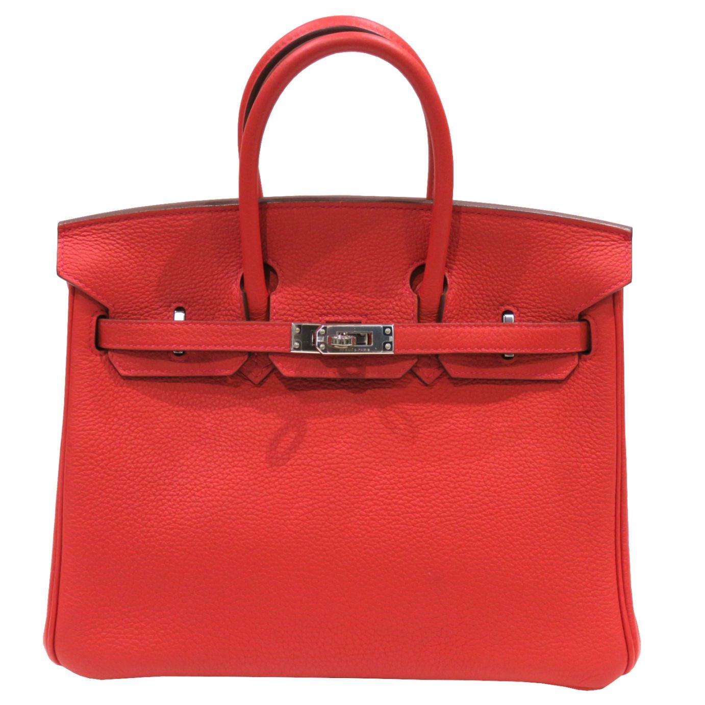 HERMES ハンドバッグ【ランク:A】 HERMES (エルメス) バーキン25 ハンドバッグ ルージュトマト