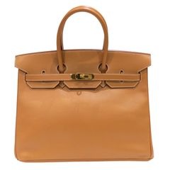 HERMES (エルメス) バーキン35 ハンドバッグ ナチュラル/ゴールド金具 アルデンヌ □Ｃ刻印 ランクA Q16 銀座店