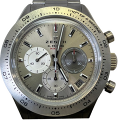 ZENITH(ゼニス) 95.3100.3600/39.M3100 クロノマスタースポーツチタニウム シルバー 2025年1月 新品同様 UG-347 (上野店)