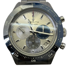 ZENITH(ゼニス) 03.3103.3600/69.M3100 クロノマスタースポーツ SS シルバー 青黒ベゼル 2025年1月 新品同様 UG-349 (上野店)