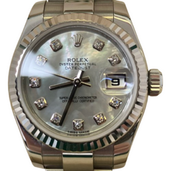 ROLEX(ロレックス) レディ デイトジャスト26 179174 シェル10Pダイヤ 2019年1月 中古A UG-333 (上野店)