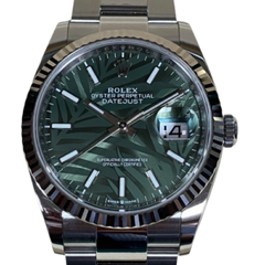 ROLEX (ロレックス) デイトジャスト 126234 オリーブグリーンパームモチーフ 中古美品　AL-557(中野店)