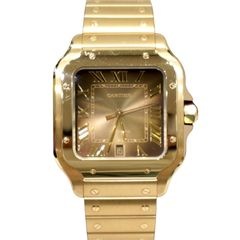 Cartier (カルティエ) サントス ドゥ カルティエ LM 腕時計 WGSA0095 スモーキーブラウン YG 中古 T-065 銀座店