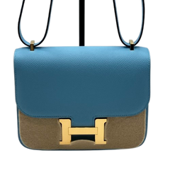 Herm?s (エルメス)  コンスタンスミニ B刻印 エプソン セレステ×G金具 新品同様　AL-685（中野店）