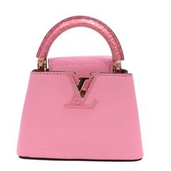 LOUIS VUITTON (ルイヴィトン) カプシーヌ・ナノ ショルダーバッグ N85525 ピンク トリヨン/クロコ 未使用 R196 銀座店
