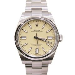 ROLEX (ロレックス) オイスターパーペチュアル41 腕時計 134300 ベージュ SS オイスター 未調整 付属品完品 未使用 T-108 銀座店