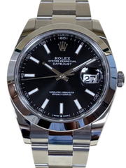 ROLEX (ロレックス) デイトジャスト41　126300 ブラック スムース×オイスタ− 未使用品　AL-697（中野店）