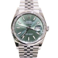 ROLEX (ロレックス) デイトジャスト36 腕時計 126200 ミントグリーン SS ジュビリー 付属品完品 未使用 T-126 銀座店