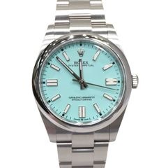 ROLEX (ロレックス) オイスターパーペチュアル41 腕時計 124300 ターコイズ SS オイスター 未調整 新品同様 T-113 銀座店