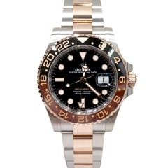 ROLEX (ロレックス) GMTマスター 腕時計 126711CHNR ブラック カフェオレ SS/ERG オイスター 新品同様 T-016 銀座店