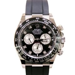 ROLEX (ロレックス) コスモグラフデイトナ 腕時計 126519LNG ブラック&スチール 8Pダイヤ WG オイフレ(D.F) ギャラ無し 新品同様 T-035 銀座店