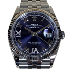 ROLEX(ロレックス) デイトジャスト36 126234 オーベルジーヌ ・ダイヤ フルーテッド×ジュビリー 中古美品 完品　AL-711（中野店）