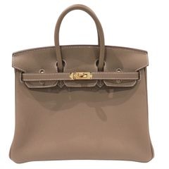 HERMES (エルメス) バーキン25 ハンドバッグ エトゥープ/ゴールド金具 トゴ W刻印 未使用 S40 銀座店