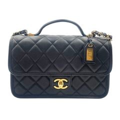 CHANEL(シャネル) スモールトップハンドルフラップバッグ AS3653 キャビアスキン ブラック 新品同様 CAB-574 心斎橋店