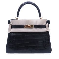 HERMES(エルメス)/ケリー28/アリゲーター　マット/ブラック/G金具/U刻(2022年)/未使用/NAC-309（名古屋店）