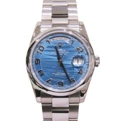 ROLEX(ロレックス) デイデイト36 腕時計 118209 ブルーウェーブ WG オイスター コマ未調整 OH済み 中古美品 T-120 銀座店