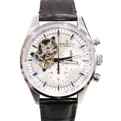 ZENITH (ゼニス) エルプリメロ クロノマスター 腕時計 03.2040.4061/01.C494 ホワイト SS/レザー 付属品完品 中古美品 T-129 銀座店