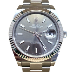 ROLEX(ロレックス) デイトジャスト41 126334 オイスターブレス スレートバー 2024年5月 中古AB UG-406 (上野店)