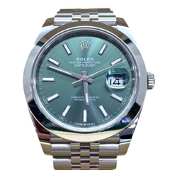 ROLEX(ロレックス) デイトジャスト41 126300 ジュビリーブレス ミントグリーン 2024年9月 中古SA UG-409 (上野店)