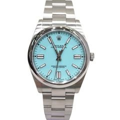ROLEX (ロレックス) オイスターパーペチュアル41 腕時計 124300 ターコイズ SS オイスター コマ未調整 新品同様 T-189 銀座店