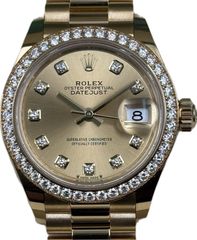 ROLEX(ロレックス) デイトジャスト28 279138RBR ダイヤモンド入りシャンパン YG 新品同様 心斎橋店 ST-347