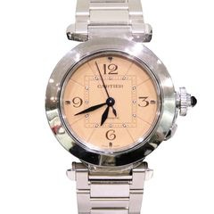 Cartier (カルティエ) パシャ 腕時計 WSPA0041 サーモンピンク SS レザー Dバックル付き 未調整 付属品完品 新品同様 T-267 銀座店