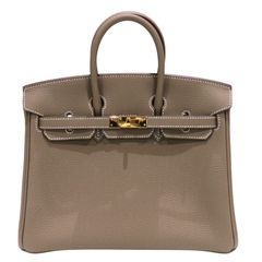 HERMES (エルメス) バーキン25 ハンドバッグ エトゥープ/ゴールド金具 トゴ B刻印 未使用 S204 銀座店