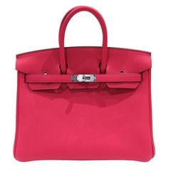 HERMES (エルメス) バーキン25 ハンドバッグ ローズメキシコ(シルバー金具) トゴ K刻印 未使用 S158 銀座店