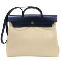 HERMES (エルメス) エールバッグジップMM ショルダーバッグ ブルーアンクル(シルバー金具) ヴァッシュハンター/トワルミリタリー Z刻印 ランクA S59 銀座店