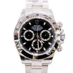 ROLEX (ロレックス) コスモグラフデイトナ 腕時計 116520 ブラック SS オイスター 梨地バックル 未調整 付属品完品 未使用 U-031 銀座店