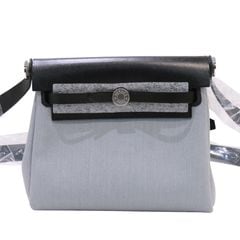 HERMES (エルメス) エールバッグジップ ミニ ショルダーバッグ ブラック/グリパンタン(シルバー金具) トワルオフィシエ/ヴァッシュハンタ― K刻印 未使用 S177 銀座店