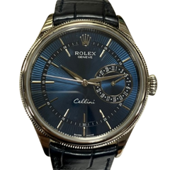 ROLEX (ロレックス)  チェリーニ デイト 50519　ブルー文字盤　2018年製　中古美品　AE-24（中野店）	