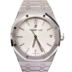 AUDEMARS PIGUET (オーデマ・ピゲ) ロイヤルオーク セルフワインディング 腕時計 15500ST.OO.1220ST.04 ホワイト SS 中古美品 U-046 銀座店