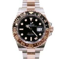 ROLEX (ロレックス) GMTマスター 腕時計 126711CHNR ブラック カフェオレ SS/ERG オイスター 未調整 冊子2冊欠品 未使用 U-065 銀座店
