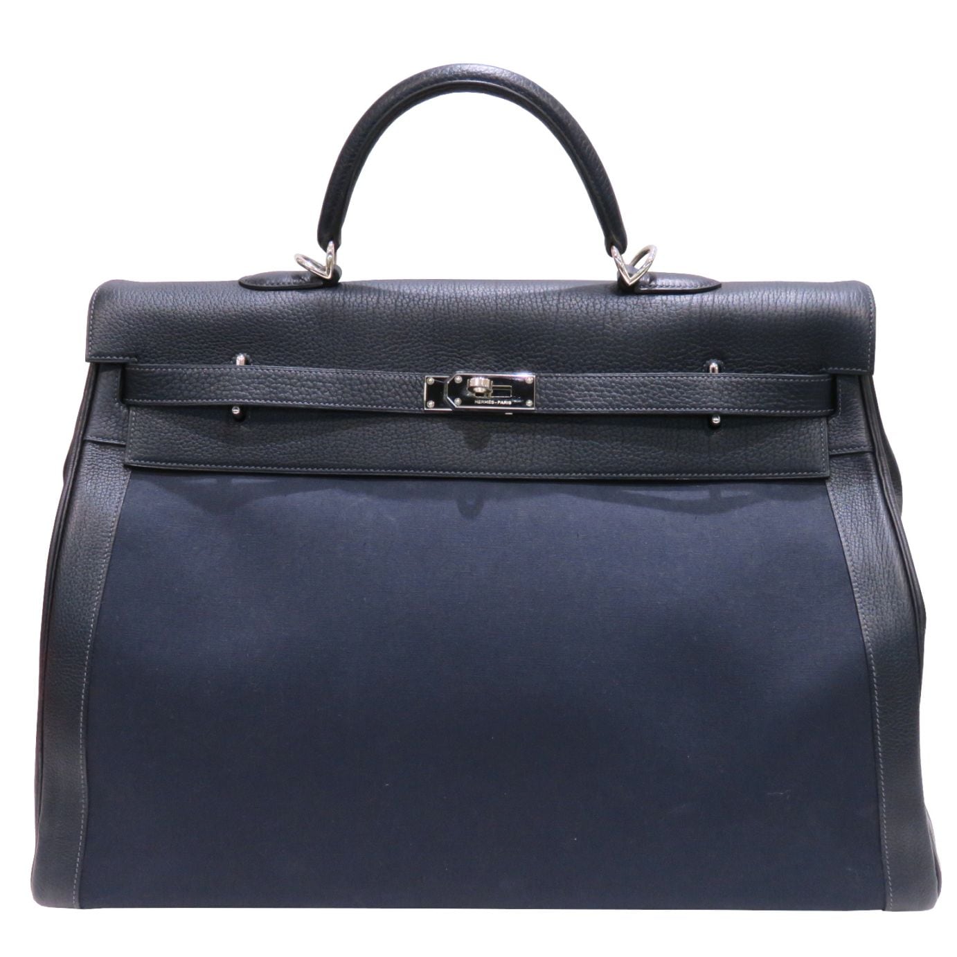 HERMES (エルメス) ケリー50 ショルダーバッグ ハンドバッグ ネイビー 