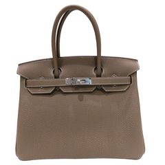 HERMES (エルメス) バーキン30 ハンドバッグ エトゥープ(シルバー金具) トゴ W刻印 未使用 T13 銀座店