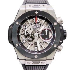 HUBLOT (ウブロ) ビッグ・バン ウニコ 腕時計 441.NM.1170.RX スケルトン チタニウム/セラミック/ラバー 付属品完品 新品同様 U-101 銀座店