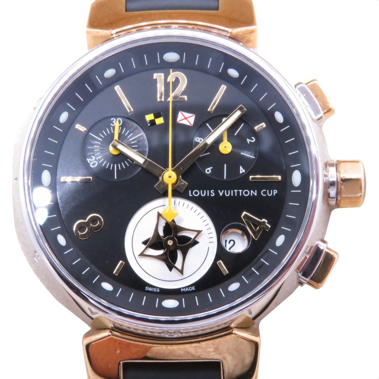 【とんぼ】ルイ・ヴィトンカップ クロノグラフ 時計 Q11BG LOUIS VUITTON（ルイヴィトン） タンブール クロノグラフ
