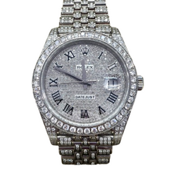 ROLEX(ロレックス) デイトジャスト41 126300 アフターダイヤ 文字盤、ベルト社外 2018年6月 中古品 UG-426 (上野店)