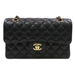 CHANEL (シャネル) クラシックスモールハンドバッグ ハンドバッグ ショルダーバッグ A01113 ブラック(ゴールド金具) キャビアスキン 未使用 S45 銀座店