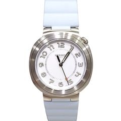 HERMES (エルメス) カット 腕時計 SD1.510.630 シルバー SS ラバーベルト 付属品完品 未使用 W-090 銀座店