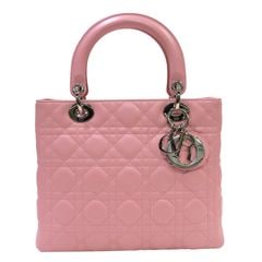Dior ロゴプリント ハンドバッグ ブラウン/ピンク DIOR | Lady Dior My ABCDior バッグ スモール カナージュ